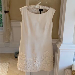 Laundry sleeveless winter white dress